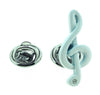 Pin de Solapa Clave de Sol Blanca