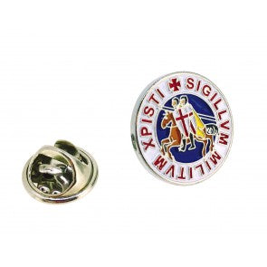 Pin de Solapa del Sello de los Caballeros Templarios Xpisti Sigillum Militum