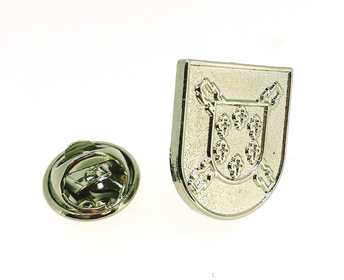 Pin de Solapa Escudo del Tercio de Alejandro de Farnesio Cuarto de la Legión Color Acero