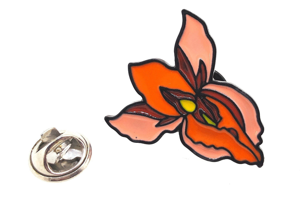 Pin de Solapa Flor Naranja, Rosa y Roja 30x25mm