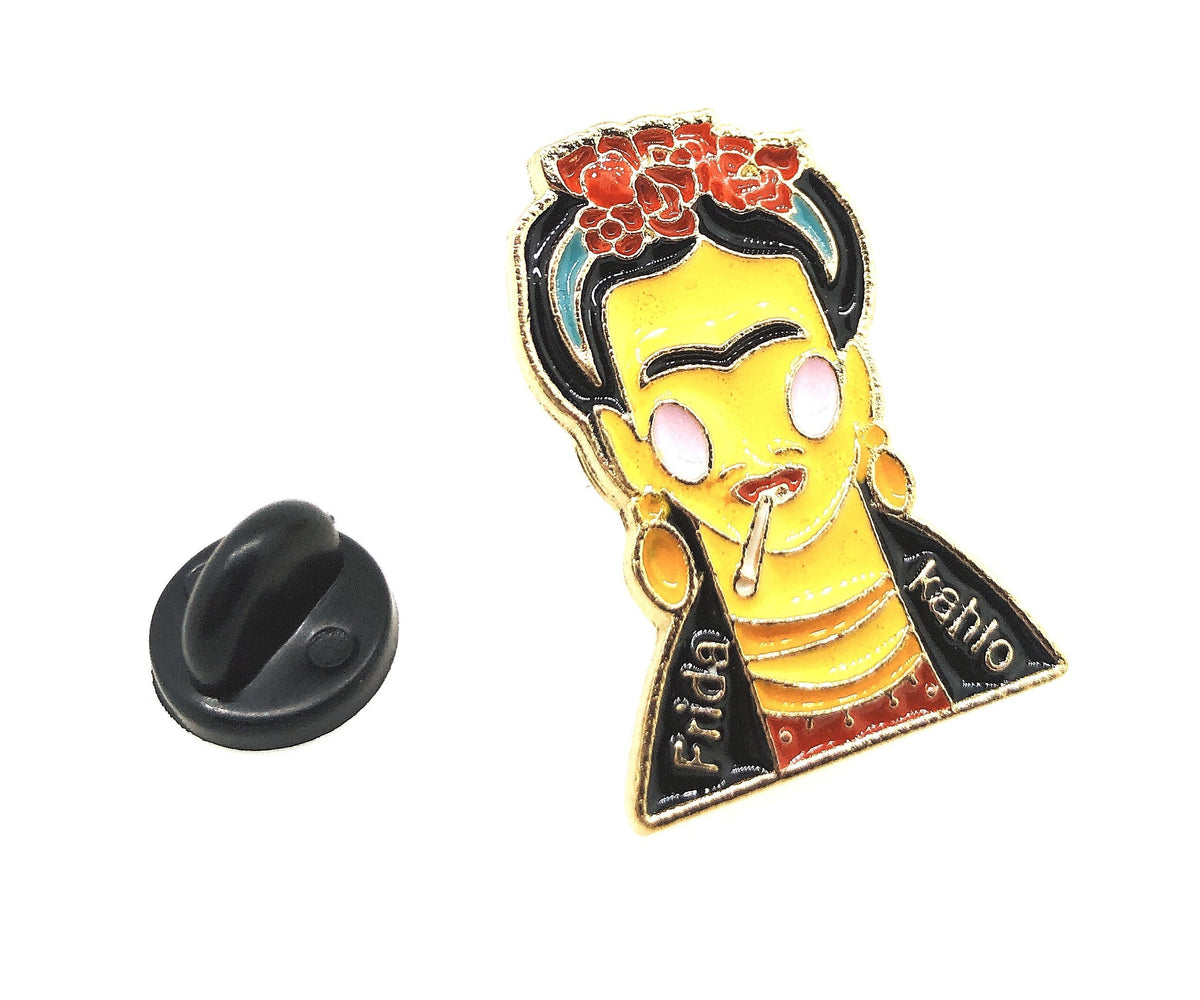 Pin de Solapa Frida Kahlo Fumando 30x20mm