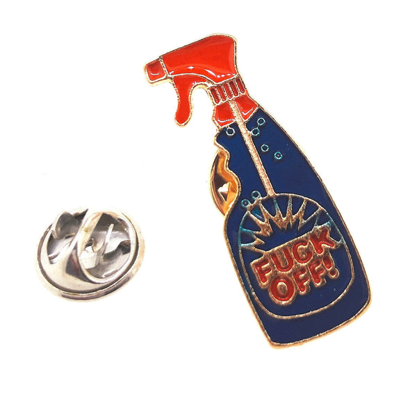 Pin de Solapa Fuck Off Spray 30x10mm