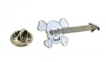 Pin de Solapa Guitarra Eléctrica con Calavera