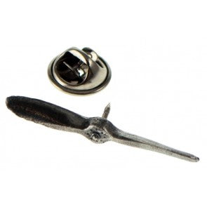 Pin de Solapa Hélice de Peltre Plateado