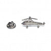 Pin de Solapa Helicóptero Militar Plateado