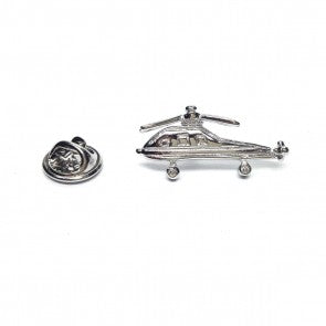 Pin de Solapa Helicóptero Militar Plateado