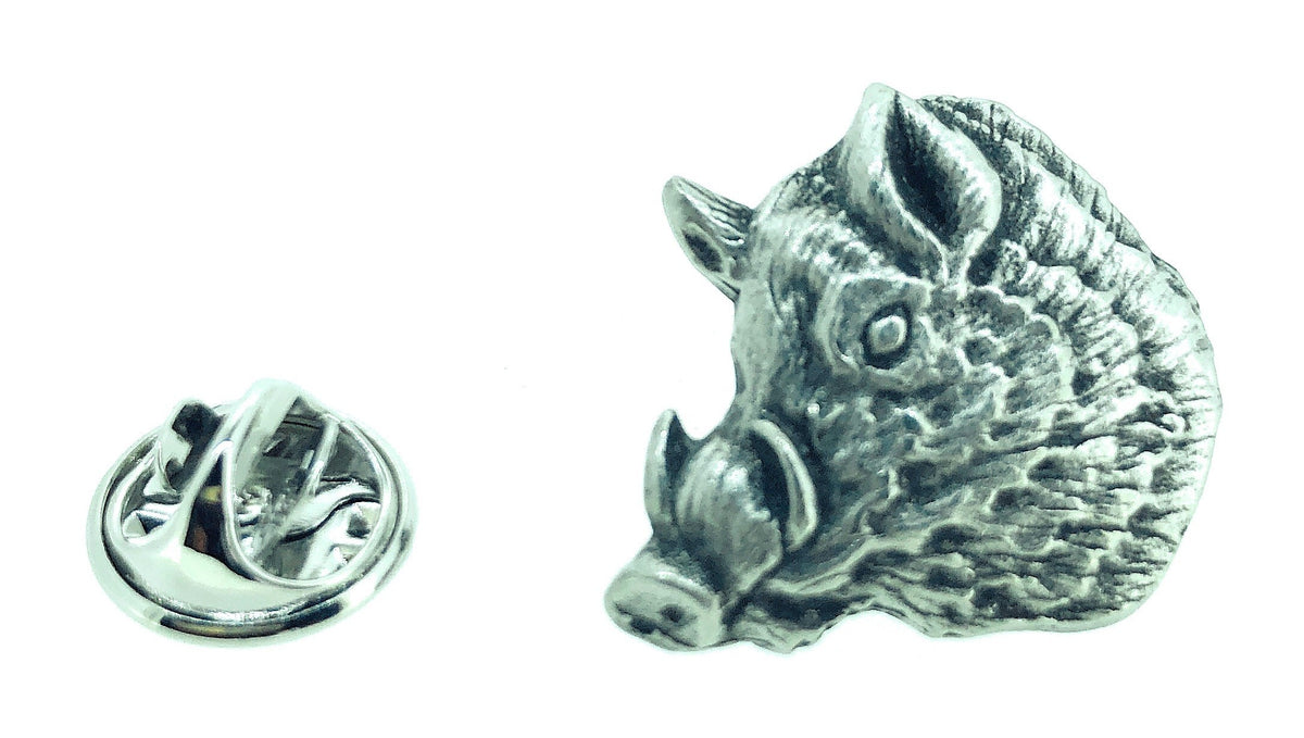 Pin de Solapa Jabalí Plateado