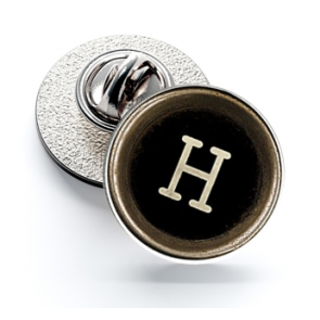 Pin de Solapa Magglass Botón de Maquina de Escribir Letra Letter H 16mm