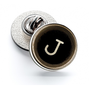 Pin de Solapa Magglass Botón de Maquina de Escribir Letra Letter J 16mm