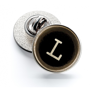 Pin de Solapa Magglass Botón de Maquina de Escribir Letra Letter L 16mm