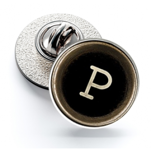 Pin de Solapa Magglass Botón de Maquina de Escribir Letra Letter P 16mm
