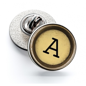 Pin de Solapa Magglass Boton de Maquina de Escribir Letra Letter A Mod 2 16mm