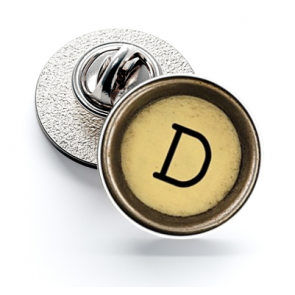 Pin de Solapa Magglass Boton de Maquina de Escribir Letra Letter D Mod 2 16mm