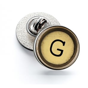 Pin de Solapa Magglass Boton de Maquina de Escribir Letra Letter G Mod 2 16mm