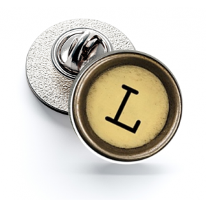 Pin de Solapa Magglass Boton de Maquina de Escribir Letra Letter L Mod 2 16mm