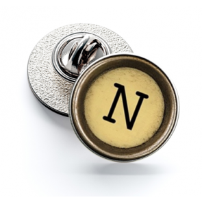 Pin de Solapa Magglass Boton de Maquina de Escribir Letra Letter N Mod 2 16mm