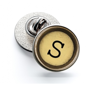 Pin de Solapa Magglass Boton de Maquina de Escribir Letra Letter S Mod 2 16mm