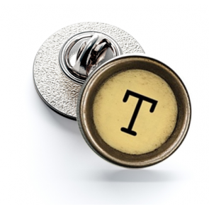 Pin de Solapa Magglass Boton de Maquina de Escribir Letra Letter T Mod 2 16mm