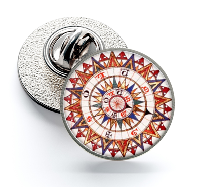 Pin de Solapa Magglass Rosa de los Vientos y Navegación Nº2 16mm
