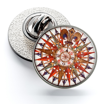 Pin de Solapa Magglass Rosa de los Vientos y Navegación Nº5 16mm
