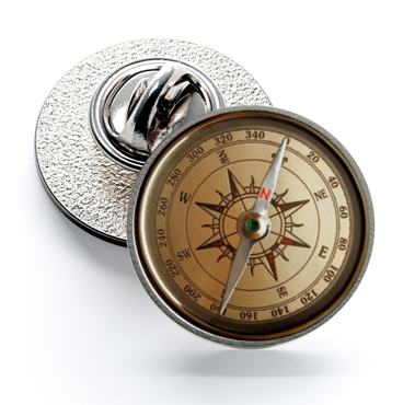 Pin de Solapa Magglass Rosa de los Vientos y Navegación Nº8 16mm