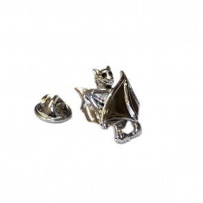 Pin de Solapa Murciélago Plateado 3D