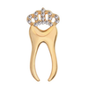 Pin de Solapa para Dentista Muela Dorada 25mm
