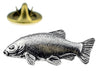 Pin de Solapa Pescado de Zanja Plateado