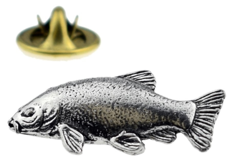 Pin de Solapa Pescado de Zanja Plateado