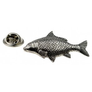 Pin de Solapa Pez Carpa Modelo 4 Plateado