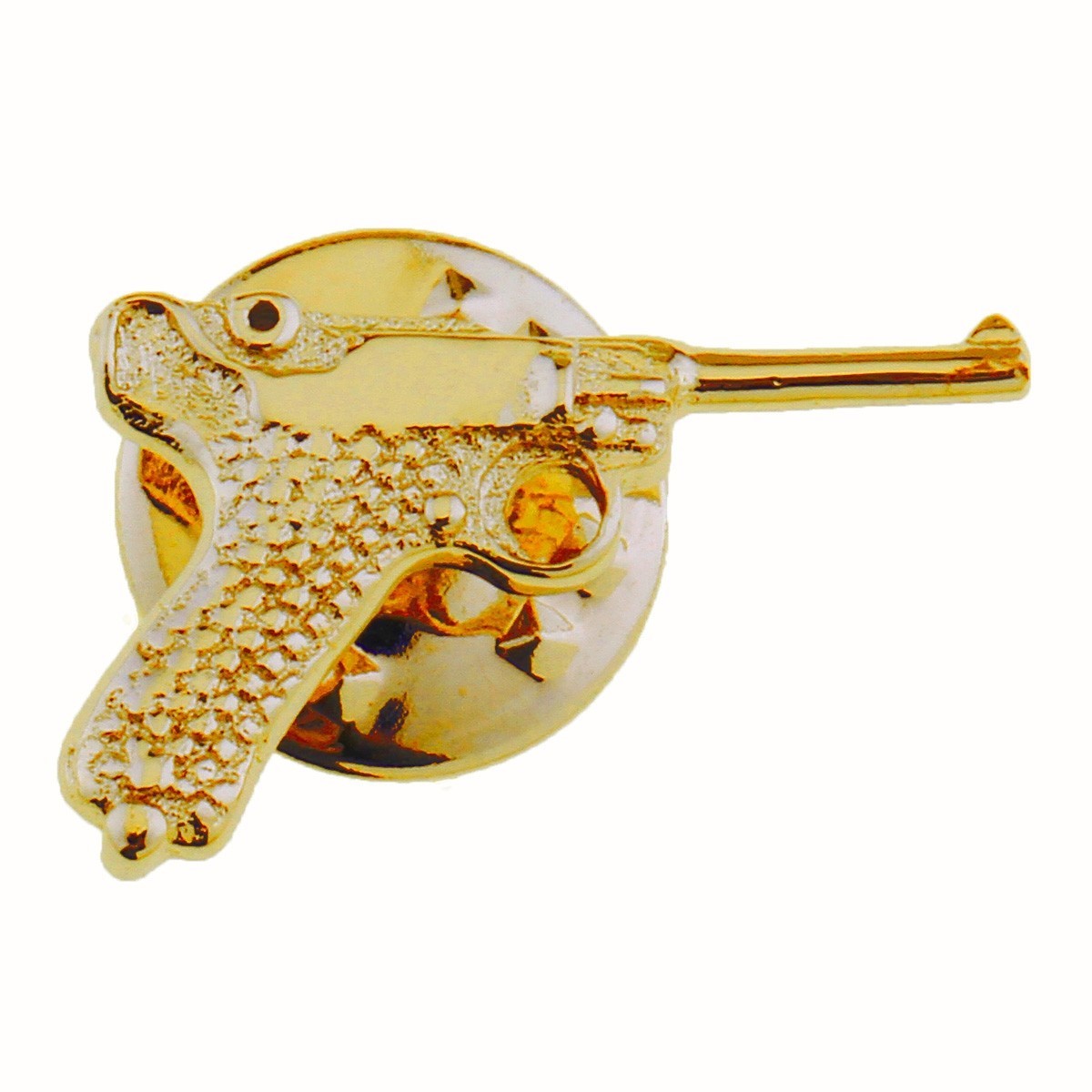 Pin de Solapa Pistola Luger Dorado