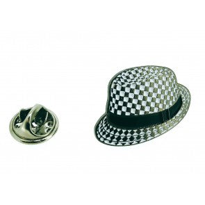 Pin de Solapa Sombrero con Cuadros