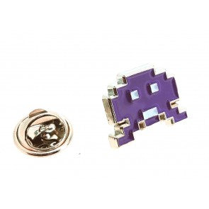 Pin de Solapa Space Invaders 8 bits Purple