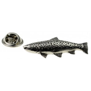 Pin de Solapa Pez Trucha Modelo 2 Plateado