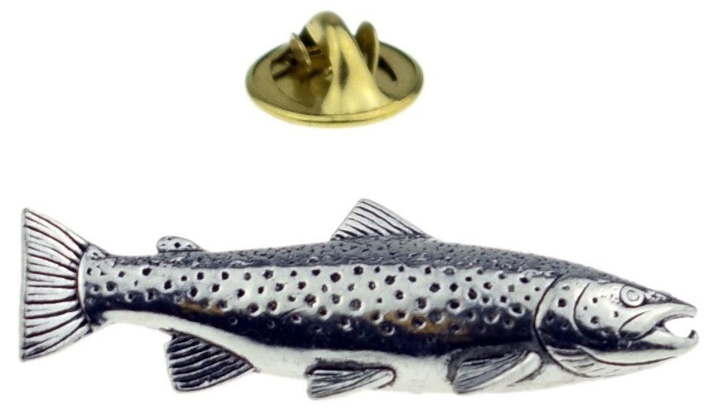 Pin de Solapa Trucha Plateada
