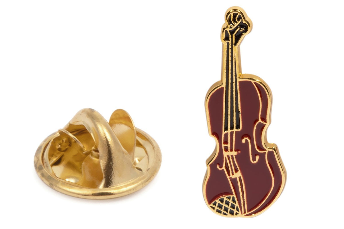 Pin de Solapa Violín Color Rojo - 35x10mm