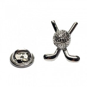 Pin de Solapa Palos de Golf con Pelota 20x15mm
