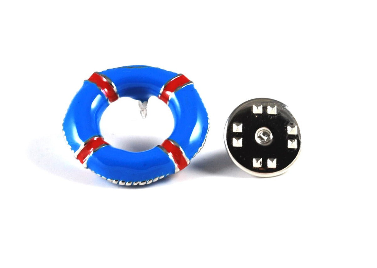 Pin Flotador Salvavidas Azul y Rojo