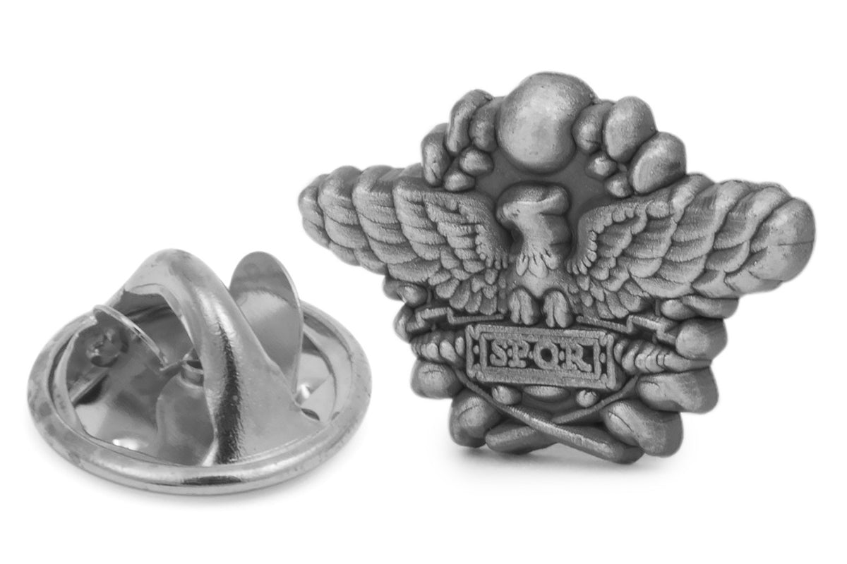 Pin de Solapa emblema del SPQR en acero medidas 2X15mm