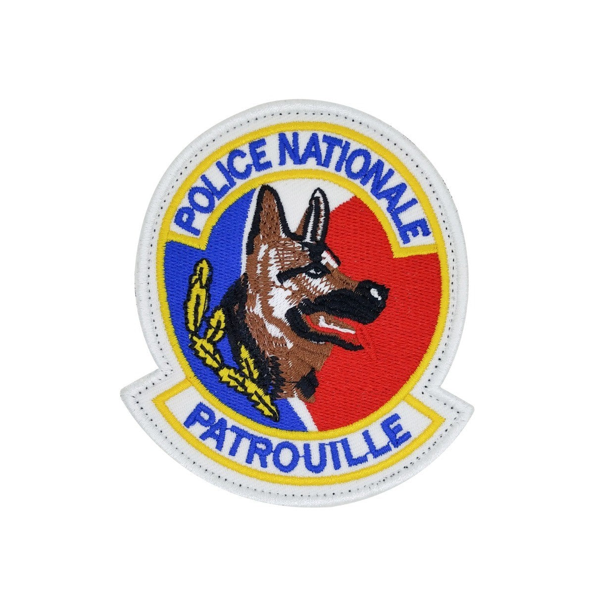 Parche de la policía canina nacional de Francia - 8x9,5cm - Hook and Loop