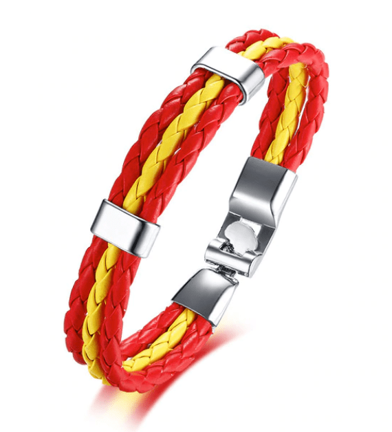 Pulsera Banderas de España Cierre Acero Inoxidable 20 cm
