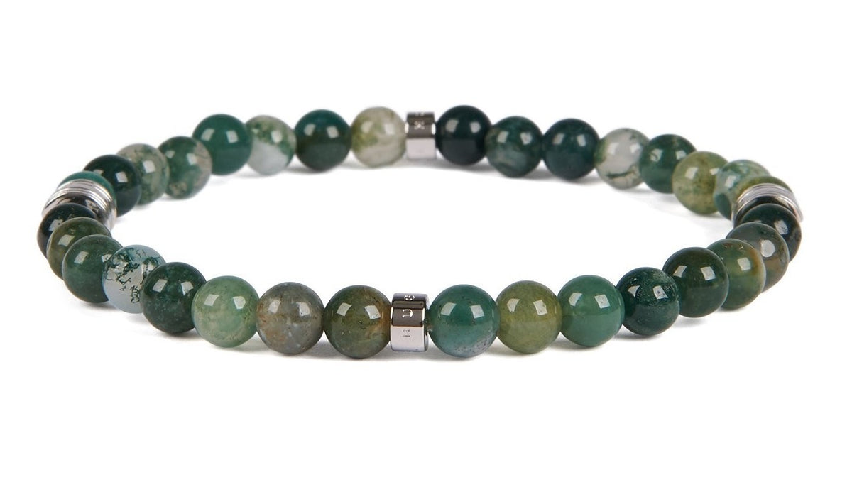 Pulsera de Piedras ágata Hugo Boss Modelo Bastian Talla M 20,5 cm