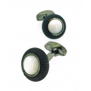 Gemelos de Camisa Rawjco Life Nacar and Gun Metal