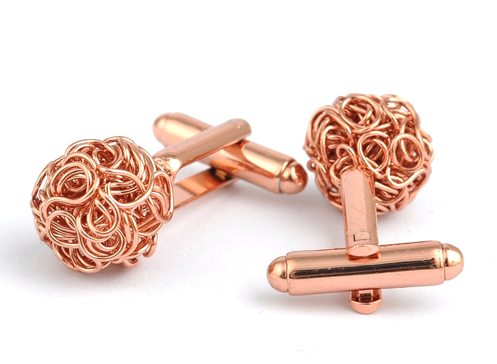 Gemelos de Camisa Borla Secession Rose Gold Plated Cufflinks