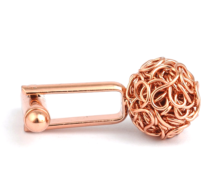 Gemelos de Camisa Borla Secession Rose Gold Plated Cufflinks