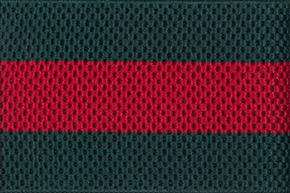Tirantes para pantalones elásticos con cuero a rayas colores verde y rojo