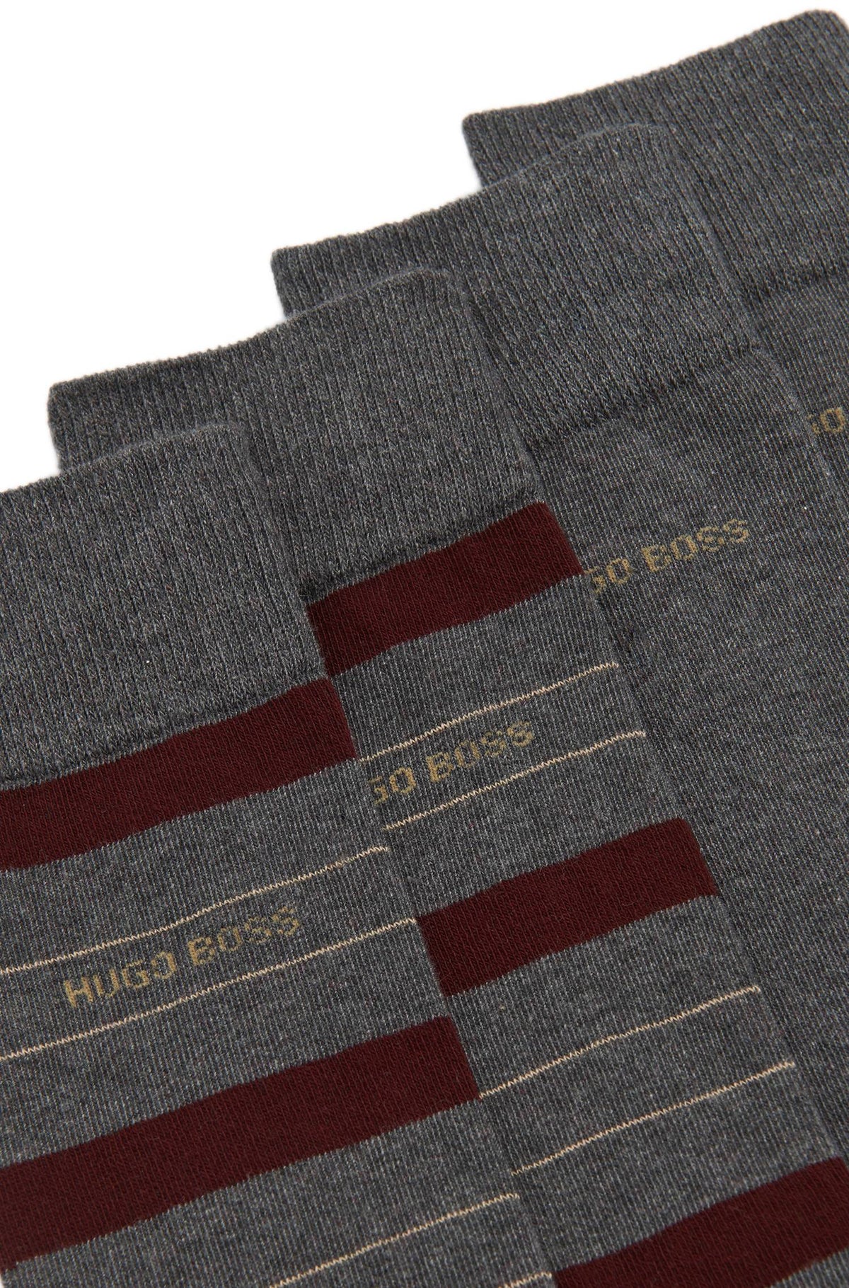 Twopack Hugo Boss RS Design Calcetines Lines Tonos Marron y Gris 39-42