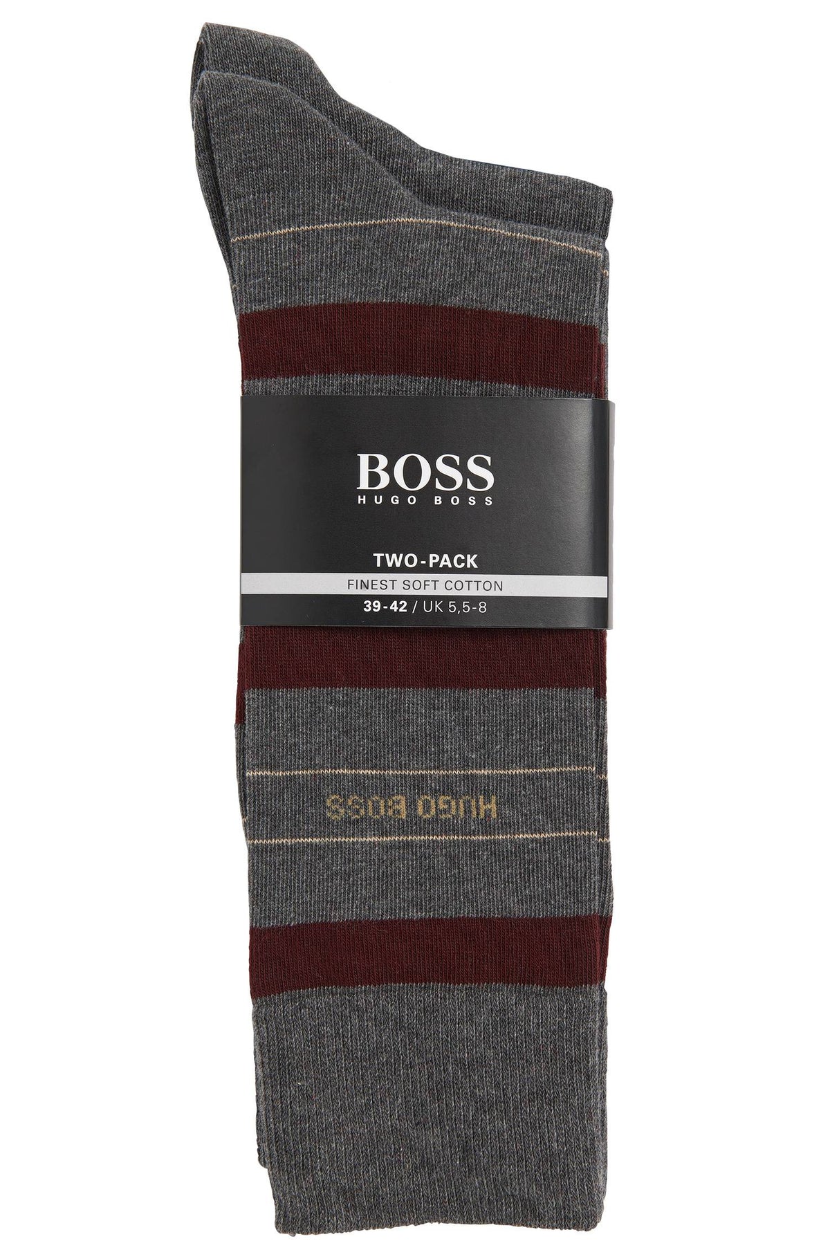 Twopack Hugo Boss RS Design Calcetines Lines Tonos Marron y Gris 39-42