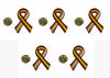 Pack 5 Pins de Solapa Spain Flag Ribbon - Lazo Bandera España 17mm
