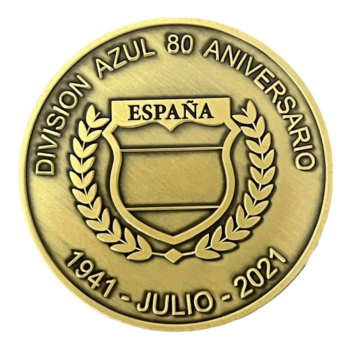 Moneda exclusiva seriada Conmemorativa80 aniversario División Azul